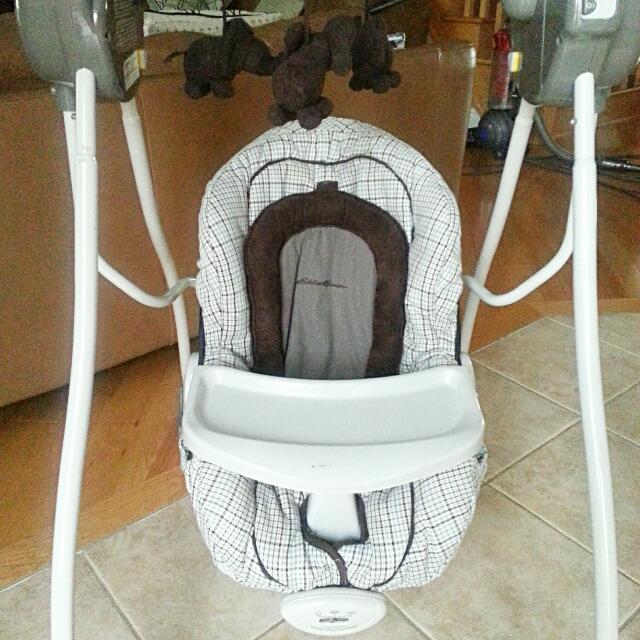 Eddie Bauer Baby Swing with Gentle Vibration Babies Kids