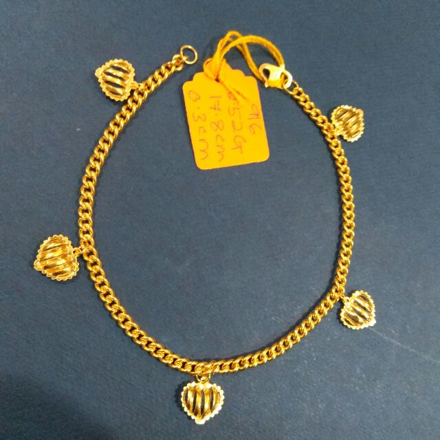 Gelang Emas 916 Bajet Luxury Accessories On Carousell