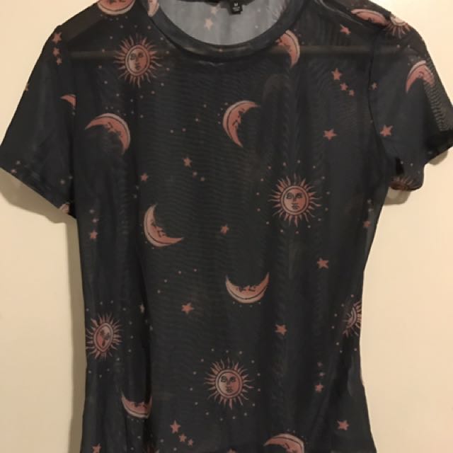 Glassons Sun And Moon Sheer Top M Women S Fashion Clothes On