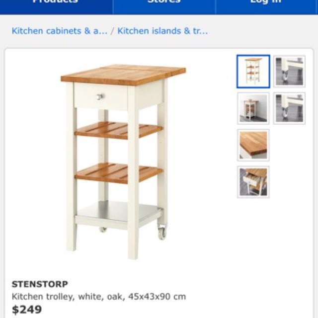Kitchen Trolley Ikea White, TV & Home Appliances, Kitchen