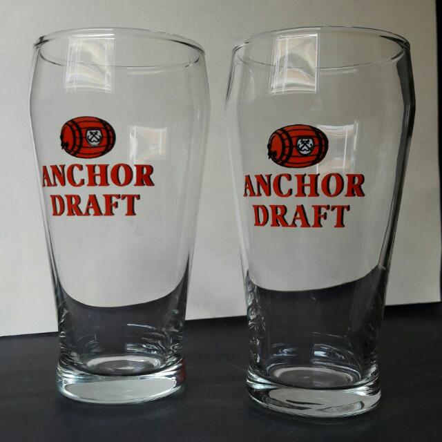 Pair Of Anchor Carlsberg Beer Glass 50 Over Years Old Never Use It Before 1 Pair For 15 2 Pair For 20 Vintage Collectibles On Carousell