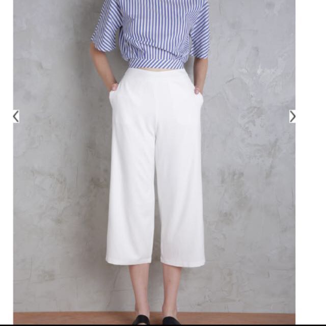 white culottes pants