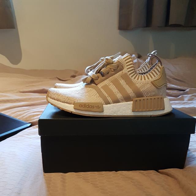 Adidas nmd r1 shop primeknit linen khaki (by1912)