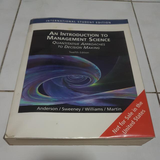 An introduction to management science, Hobbies & Toys, Books ...