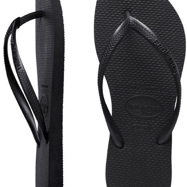 ladies black havaianas