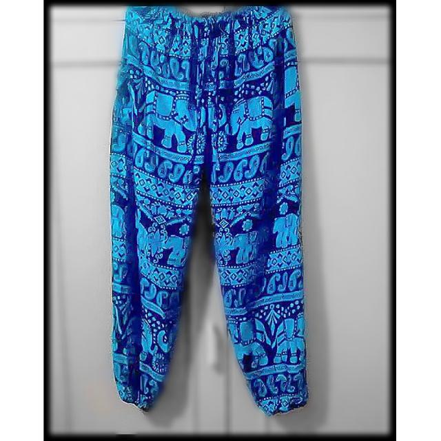 blue boho pants