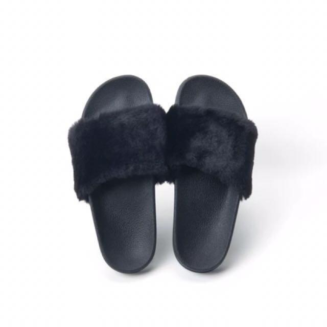 Fenty gray slippers new arrivals