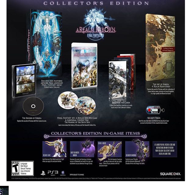 Final Fantasy Xiv A Realm Reborn Ps3 Collector S Edition Toys Games Video Gaming Video Games On Carousell