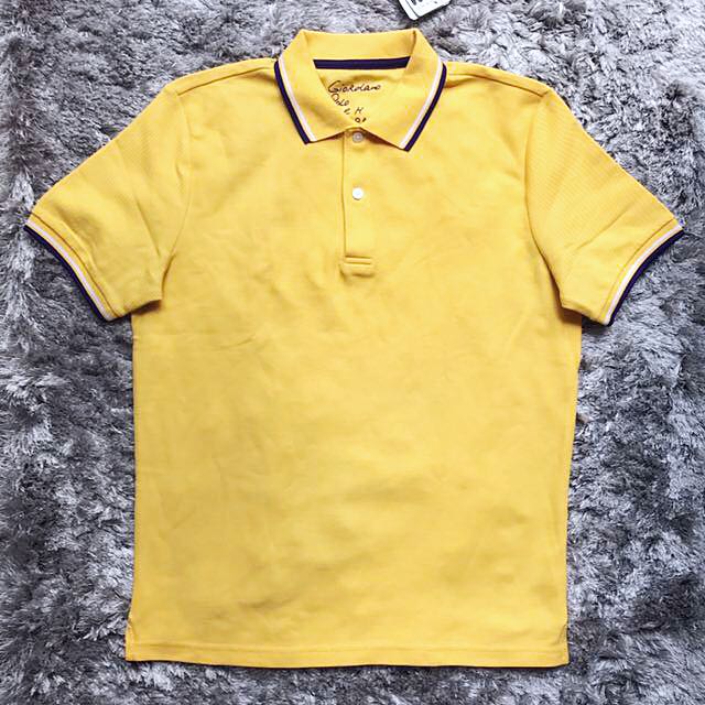 Giordano yellow shop polo shirt