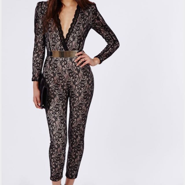 Missguided lace jumpsuit best sale