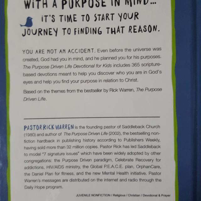 Purpose Driven Life Devotional For Kids Books Stationery