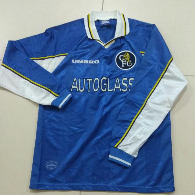 Rare Authentic L S Umbro Chelsea Jersey From Zola Era Sports Sports Apparel On Carousell