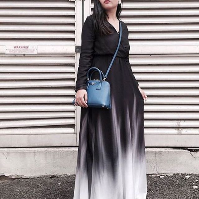 Ombre wrap dress clearance
