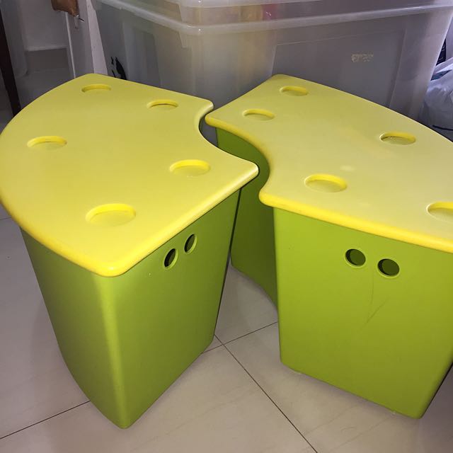2 sets of ikea glis storage bench with lid