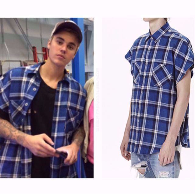 BN Fear Of God Fourth Collection Sleeveless Flannel Blue