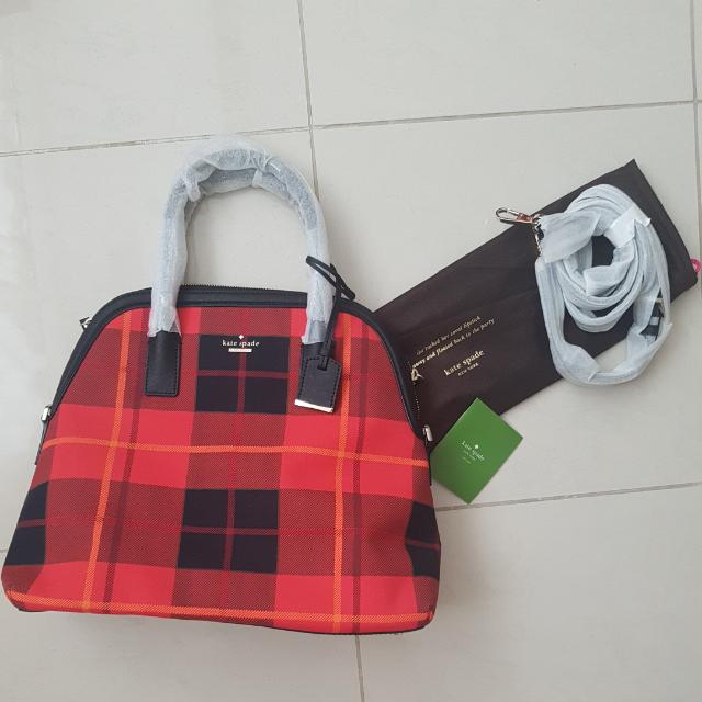 Kate spade plaid purse, very good condition barely... - Depop
