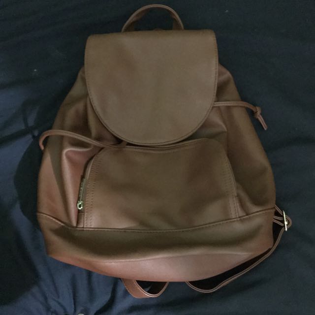 parisian leather backpack