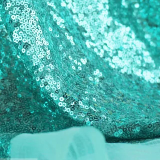 Sellabrations Tiffany Blue Sequins Backdrop Cloth Design Craft Others On Carousell