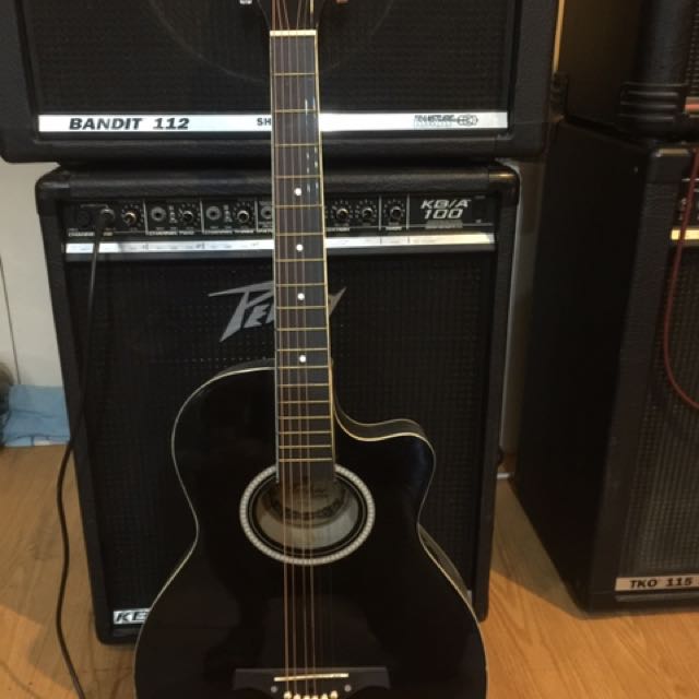 Brand New Techno Acoustic Guitar With Pickup Hobbies Toys