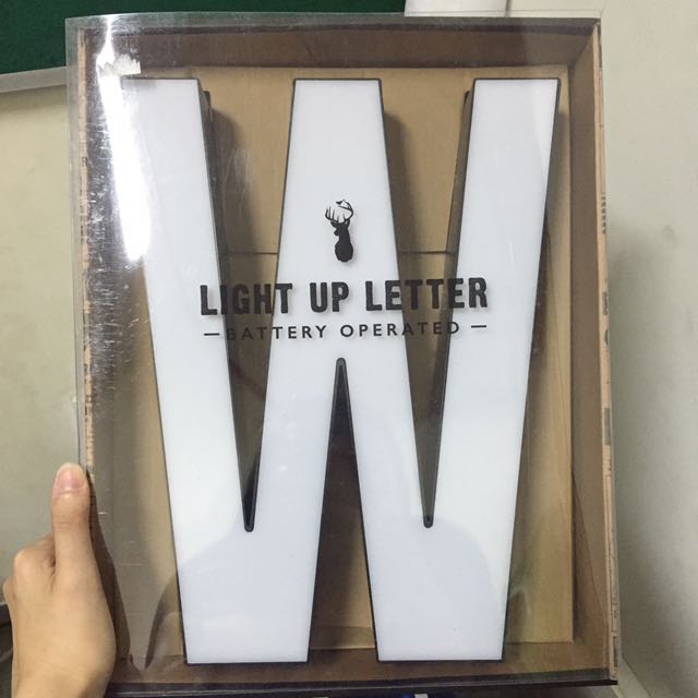 Typo Light Up Block Letter W Battery Operated Alphabet Marquee