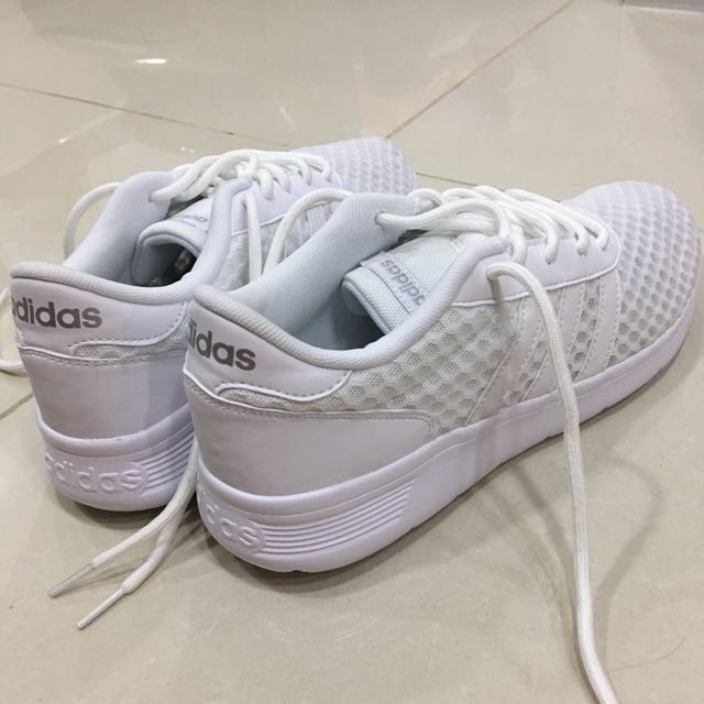 adidas plain white shoes
