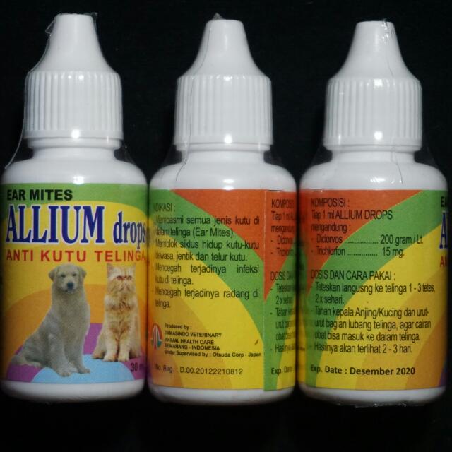 Anti Kutu Telingan Anjing Kucing Allium Drops 30 Ml Pet