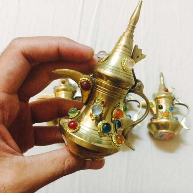Dubai Coffee Pot Brass, Furniture & Home Living, Home Decor, Vases