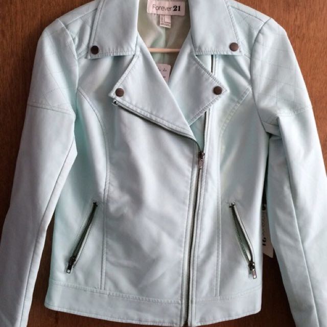 Leather jacket f21 sales
