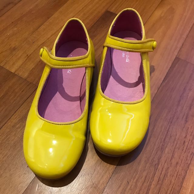girls yellow mary janes