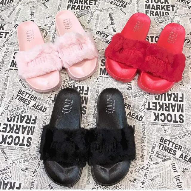 Puma Sandal Bulu Fur Fenty Rihanna 