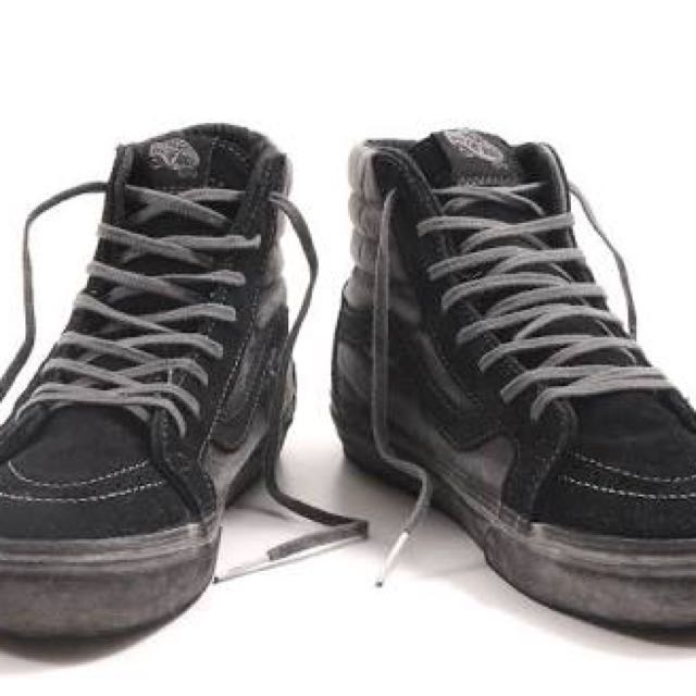 vans sk8 hi washed black
