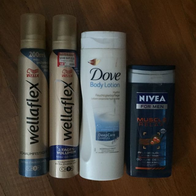Bundle Wella Hair Foam Dove Body Lotion And Nivea Shower Gel