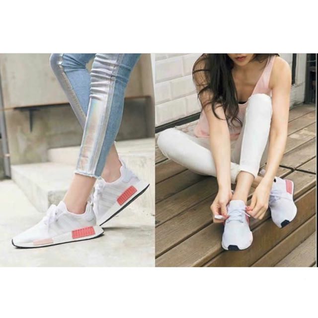 adidas gazelle silver green womens adidas Nmd R1 Cloud White Acid Red (Women's) main image 1