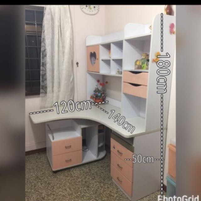 Multipurpose Cabinet With Study Table Furniture Shelves