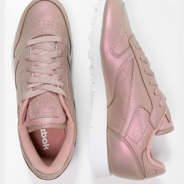 Reebok Leather Pearlized Classic Rose Gold Women s Fashion