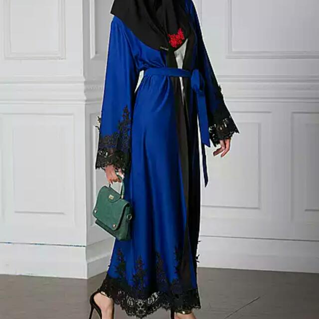 royal blue abaya