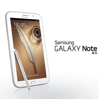 Samsung Note 8.0,Sim Card Slot With 4g Network White Color With Stylus Pen,Phone Cum Tablet Nice Condition
