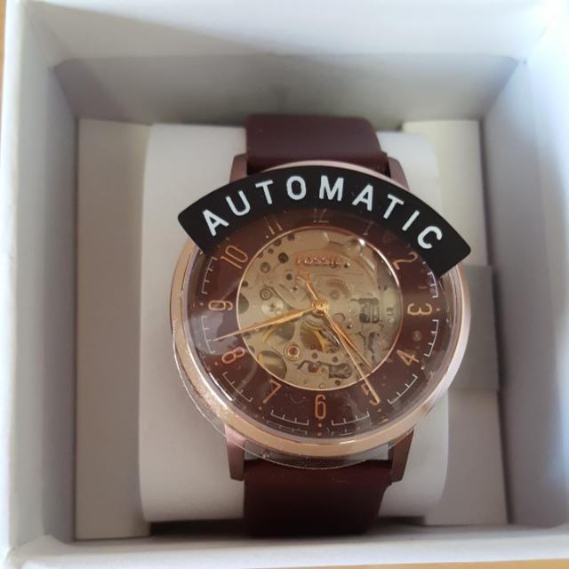 Authentic Fossil Vintage Muse Automatic Wine Leather Watch Women s Fashion Watches Accessories Watches on Carousell