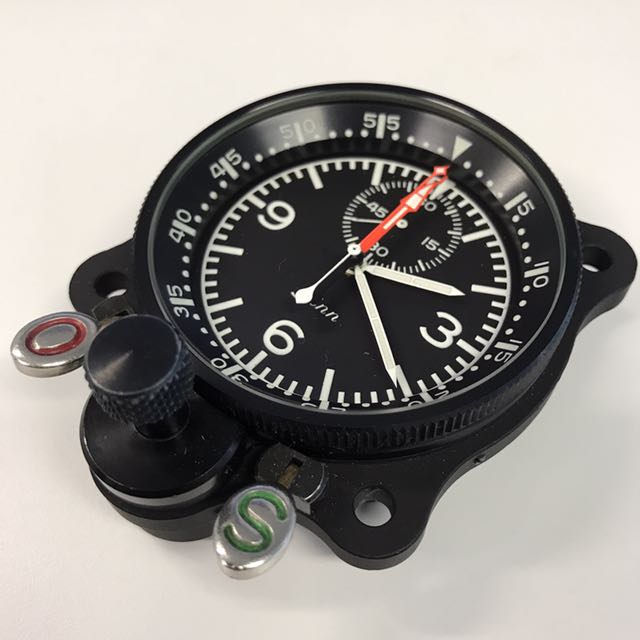 BUND Sinn Typ NaBo 17 ZMF aircraft instrument clock chronograph, manual