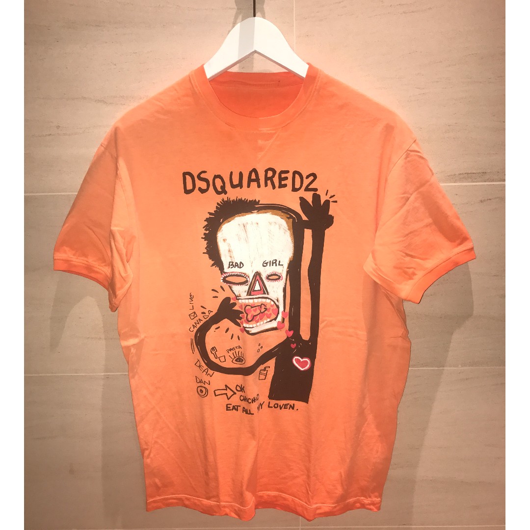tee shirt dsquared2 orange