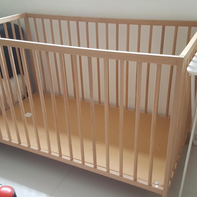 ikea wood cot