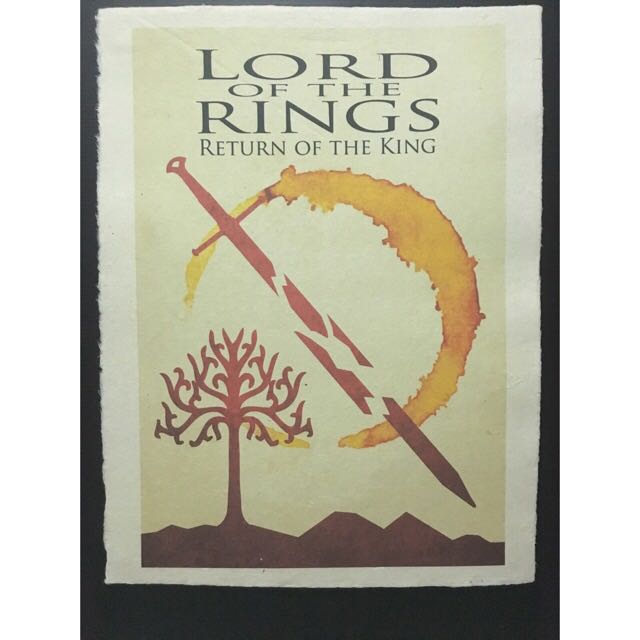 Lord Of The Ring Movie Poster Design Craft Art Prints On Carousell