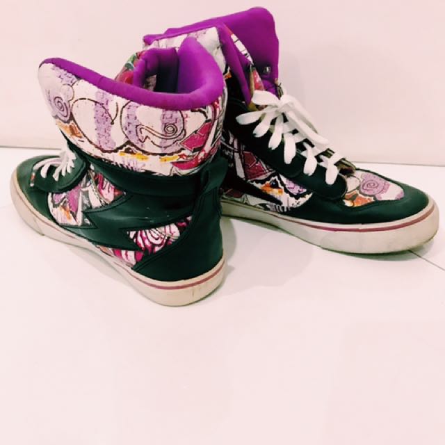 Original Punk Rose High Top Sneakers Women s Fashion Footwear Sneakers on Carousell