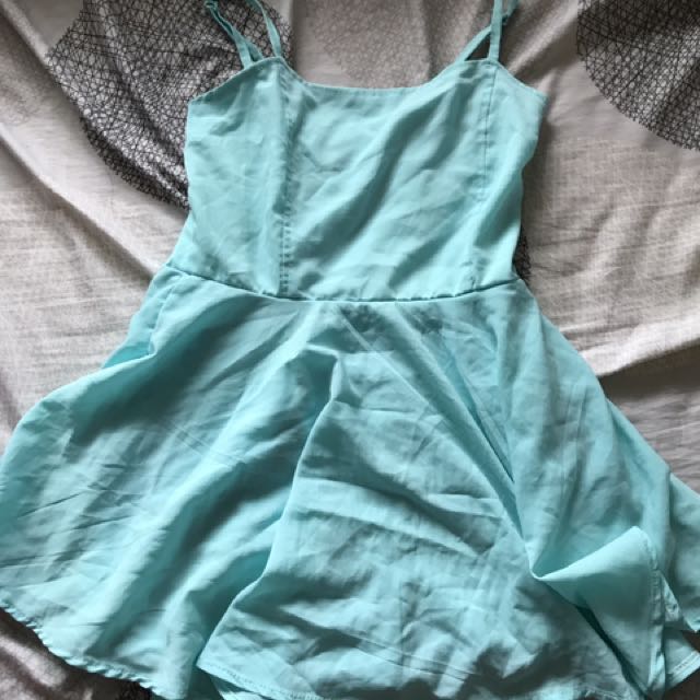 turquoise romper dress