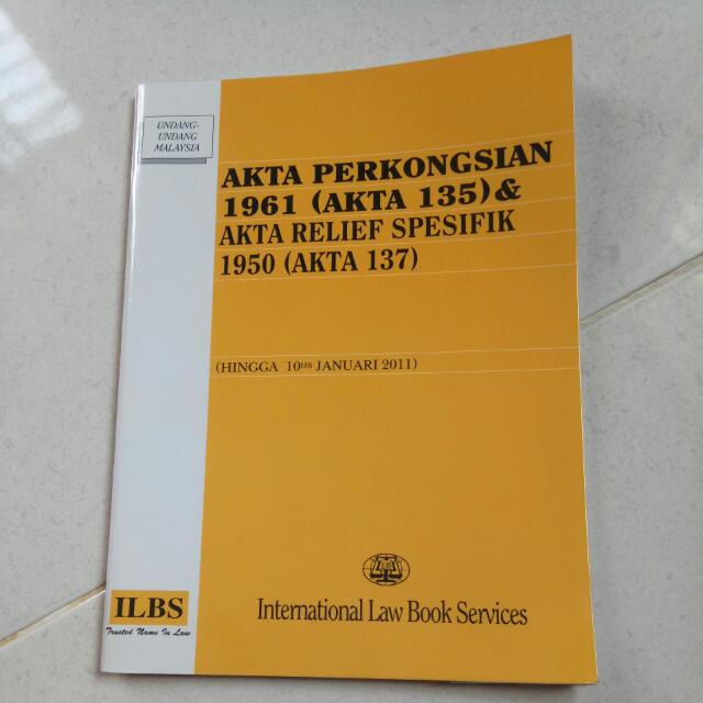 Akta Perkongsian 1961 Books Stationery Books On Carousell