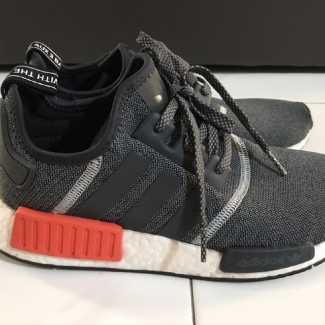 adidas nmd r1 grey grey red