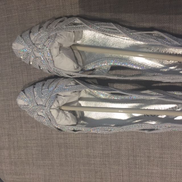 Brand New Silver Shoes Size 40/41