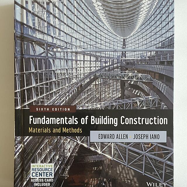 Fundamentals of Building Construction Materials And Methods Sixth ...