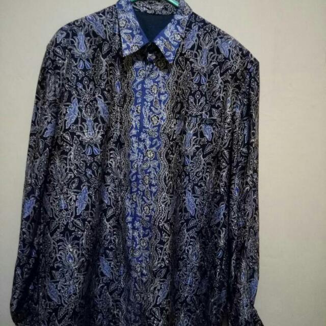 Kemeja Batik Sutra Cirebon Pria Fesyen Pria Pakaian Atasan Di Carousell