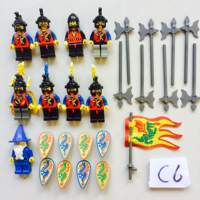 Lego Castle Dragon Knights Kingdoms Warriors Shields Flags Weapons ...